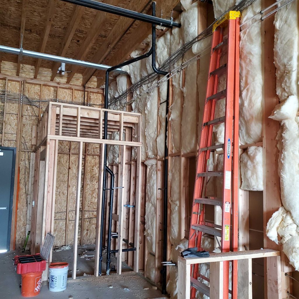 Basement renovation and plumbing